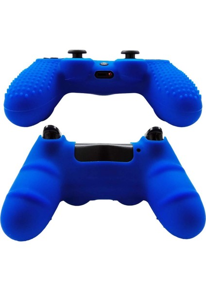Ps4 Controller Joystick Oyun Kolu Gamepad Uyumlu - Silikon Koruyucu cover Mavi modelleri