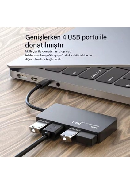 USB Type C Hub 4 Port 3.0 USB Çoklayıcı Type-C USB 3.0 Çoklayıcı