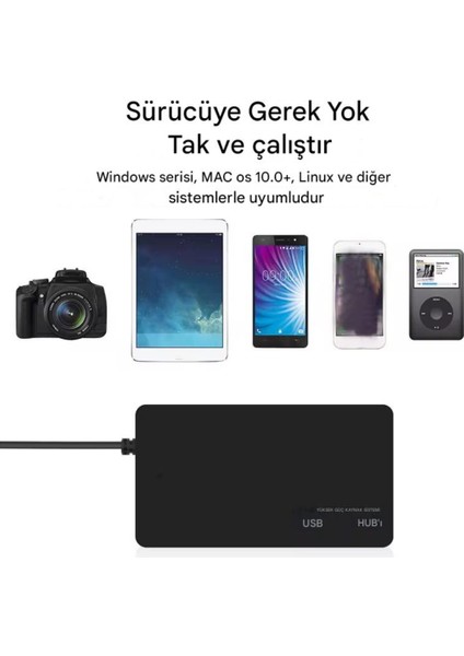 USB Type C Hub 4 Port 3.0 USB Çoklayıcı Type-C USB 3.0 Çoklayıcı