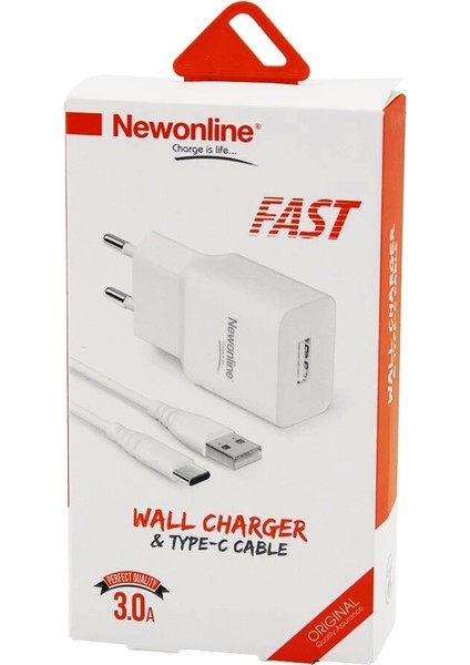 USB - Type-C Ev Başlık - Kablo Set Hızlı 3.0A Nw-Usbtoc-Set (4172)
