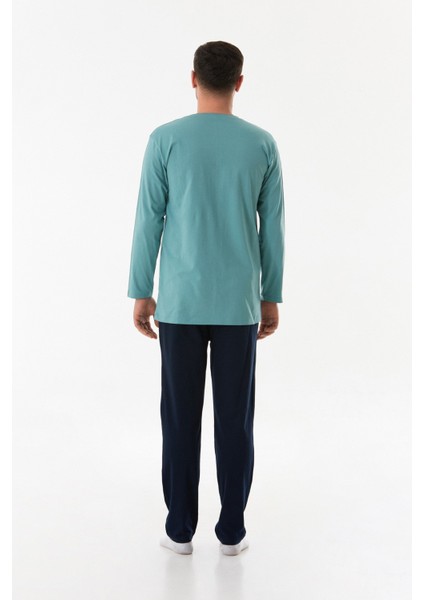 Wild But Free Yazı Kabartmalı Bisiklet Yaka Pijama Takımı