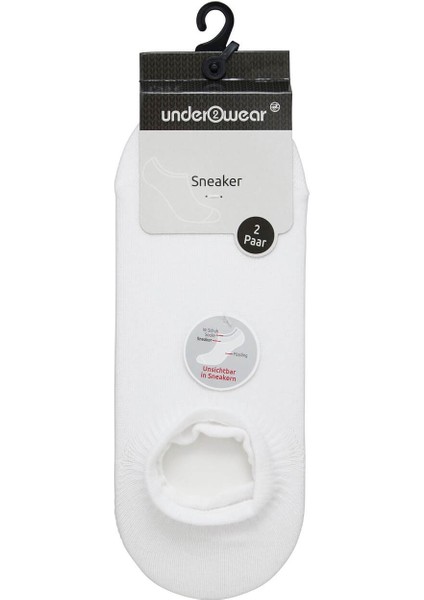 Spor Ayakkabı Çorabı Beyaz 2'li 39-42