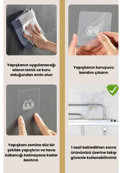 2 Katlı Paslanmaz Üçgen Banyo Köşe Rafı Şampuanlık Yapışkanlı Veya Vidalı Montaj Seçenekli TK-02