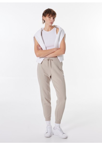 Core Chuck Patch Pant Ft Papyrus Bej Kadın Lastikli Paça Lastikli Bel Regular Fit Eşofman Altı