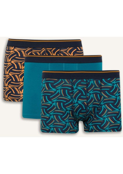 Regular Fit Baskılı 3'lü Boxer B0495AX25SP