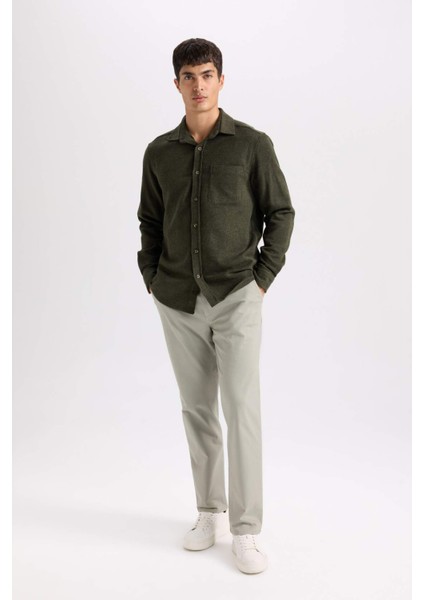 Regular Fit Normal Kesim Yazlık Düz Paça Chino Kanvas Pantolon D7349AX25SP