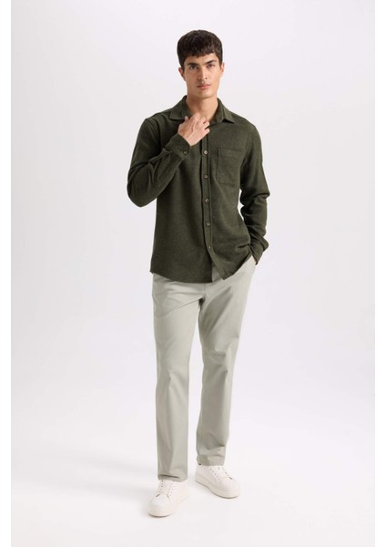 Regular Fit Normal Kesim Yazlık Düz Paça Chino Kanvas Pantolon D7349AX25SP