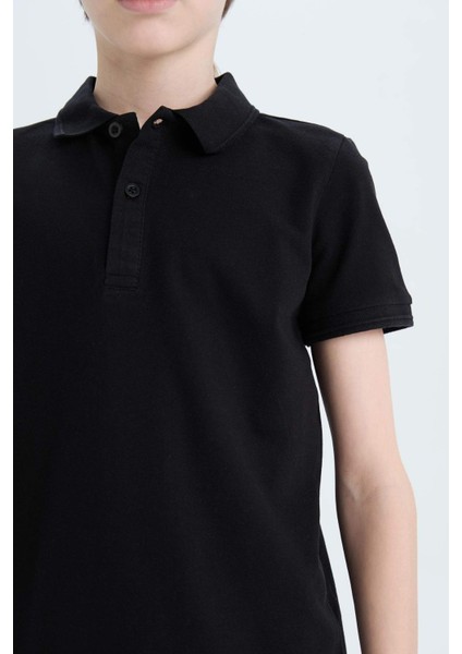 Erkek Çocuk Polo Yaka Basic Düz Pike Kısa Kollu Tişört K1689A625SM indirimleri