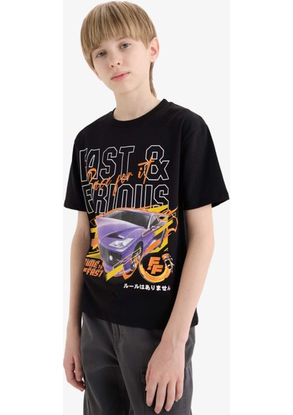 Erkek Çocuk Fast & Furious Bisiklet Yaka Kısa Kollu Tişört E3121A825SM fırsatları