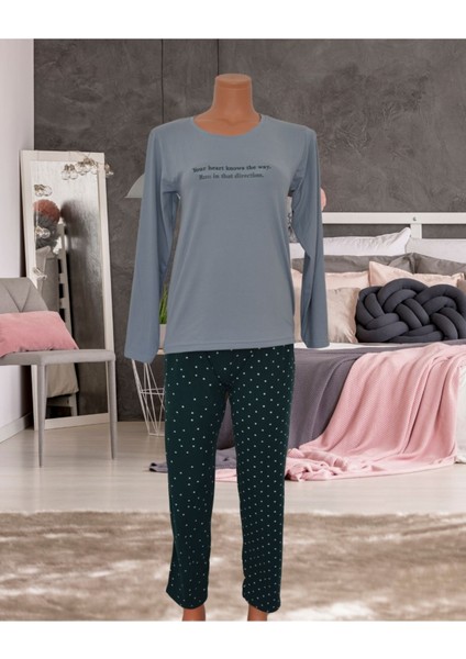 Charme Puantiyeli Milan Kumaş Gawzera Pijama Takımı fiyatları