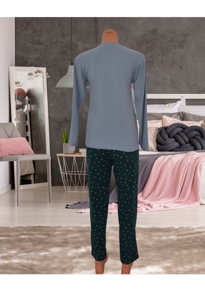 Charme Puantiyeli Milan Kumaş Gawzera Pijama Takımı modelleri