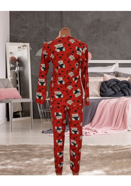 Sude Love Bear Süet Gawzera Pijama Takımı modelleri