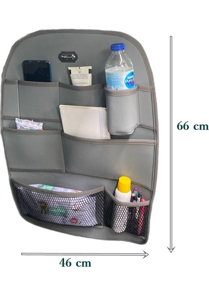 Daihatsu Terrios Deri Koltuk Arkası Organizer Koruyucu Gri 2 Adet Scr