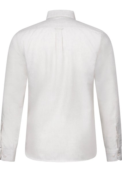 Bej Slim Fit Uzun Kol Düğmeli Yaka Pamuklu Flanel Gömlek fiyatları