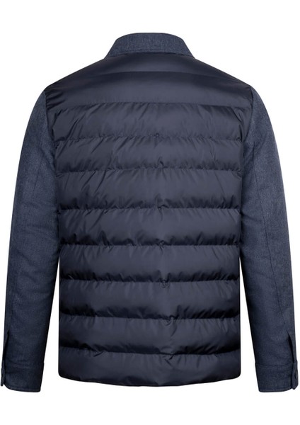 Lacivert Regular Fit Bebe Yaka Yünlü Mont fiyatları