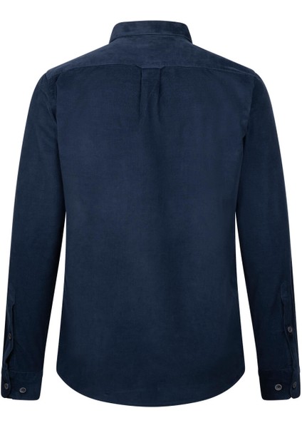 Indigo Slim Fit 100% Pamuklu Düğmeli Yaka Uzun Kollu Klasik Gömlek fiyatları