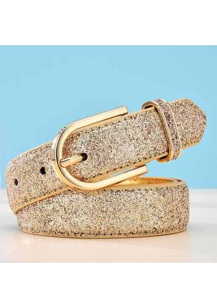Lookloland Gümüş Kadın Glitter Kemer Moda Altın Kadın Bel Yüksek Kaliteli Kemer Süper Düşük Lüks Ürünler Podyum Gösterileri Dekorasyon (Yurt Dışından)