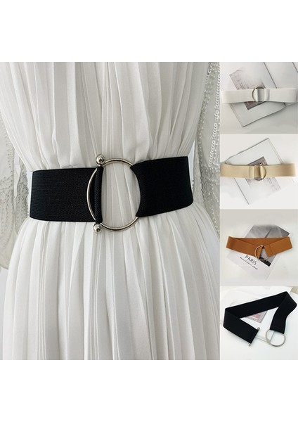 Kore Moda Kadın Kemer Elbise Basit Çok Yönlü Elastik Metal Toka Kemer Kemer Kadın Elbise Aksesuarları Bel Kemeri (Yurt Dışından) fırsatları