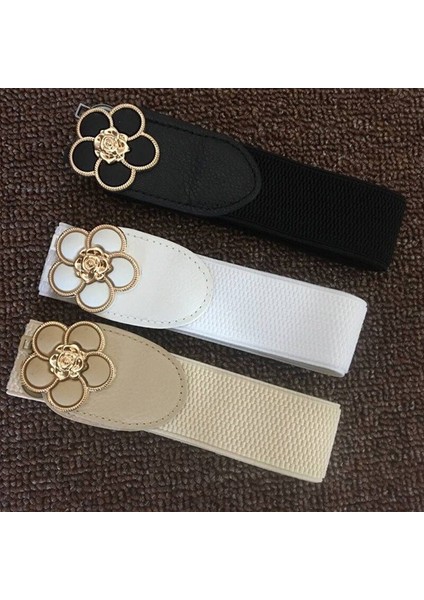 Lookloland Moda Tatlı Çiçek Toka Kuşak Bayanlar Elastik Rahat Kemer Kız Elbise Kazak Gömlek Dekorasyon Kemer Kadın Korse Kemer (Yurt Dışından) fırsatları