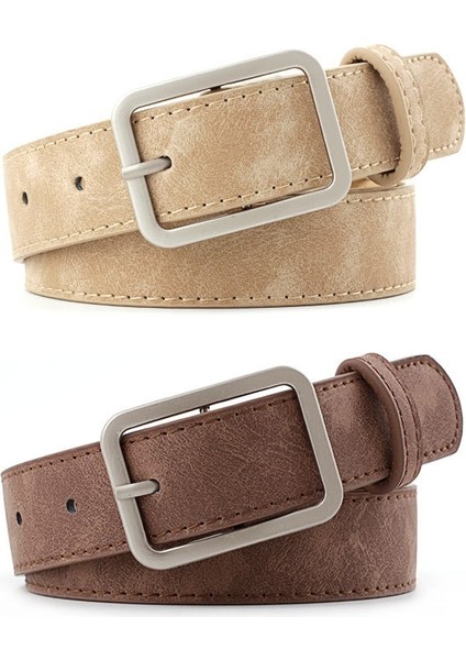 2021 Geniş Deri Bel Kemeri Kemer Siyah Kadın Kare Metal Pin Tokalı Kemerler Bayanlar Kadın Kemerleri Kot Kemerleri Öğrenciler Için (Yurt Dışından) fiyatları