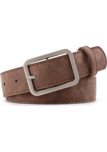 2021 Geniş Deri Bel Kemeri Kemer Siyah Kadın Kare Metal Pin Tokalı Kemerler Bayanlar Kadın Kemerleri Kot Kemerleri Öğrenciler Için (Yurt Dışından) indirimleri