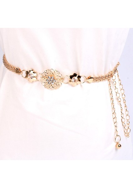 Altın Gümüş Metal Zincir Kemerler Kadınlar Için Yeni Zarif Kristal Rhinestones Ince Ince Uzun Kemer Kadın Bling Parlak Bayan Kemer (Yurt Dışından) fiyatları