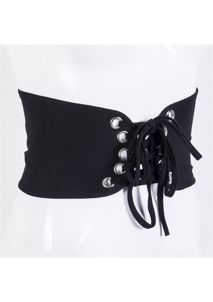 Sıcak Satış Moda Kadın Vintage Dantel Up Streç Bel Kemeri Geniş Elastik Korse Kemer Slim Fit Benzersiz Zarif Aksesuarlar (Yurt Dışından) indirimleri