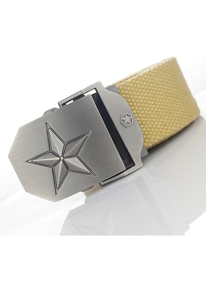 Bokadıao Erkek Kadın Askeri Kanvas Kemer Lüks 3D Yıldız Metal Toka Kot Kemer Ordu Taktik Kemerler Erkekler Için Kemer Kayışı Erkek (Yurt Dışından) indirimleri