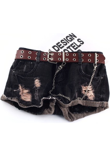 Kadın Punk Zincir Moda Kemer Ayarlanabilir Çift/tek Sıra Delik Kuşgözü Kemer Kuşgözü Zincir Dekoratif Kemerler Yeni 2020 Sıcak (Yurt Dışından) indirimleri