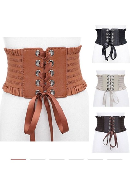 Kadın Bayanlar Moda Streç Kemer Püsküller Elastik Toka Geniş Elbise Korse Kemer Yüksek Kaliteli Düz Renk Kemerler (Yurt Dışından) modelleri