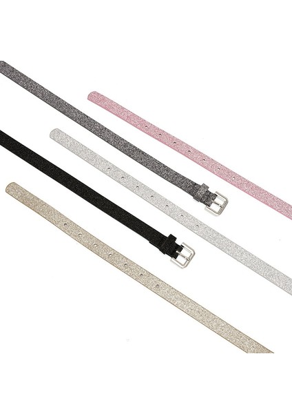 Yeni Gümüş Payetler Toka Pu Kemer Kadın Moda Parlak Pin Tokalı Kemerler Kadın Elbisesi Kot Marka Tasarım Kemer (Yurt Dışından) fırsatları