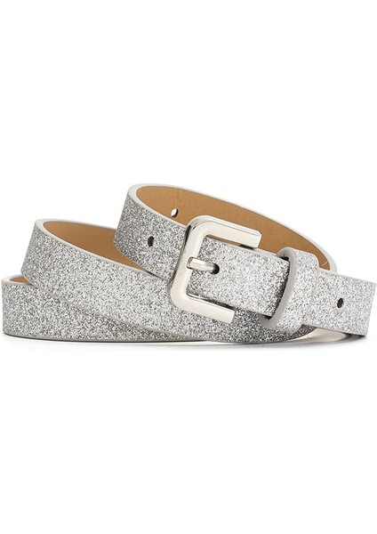 Yeni Gümüş Payetler Toka Pu Kemer Kadın Moda Parlak Pin Tokalı Kemerler Kadın Elbisesi Kot Marka Tasarım Kemer (Yurt Dışından) indirimleri