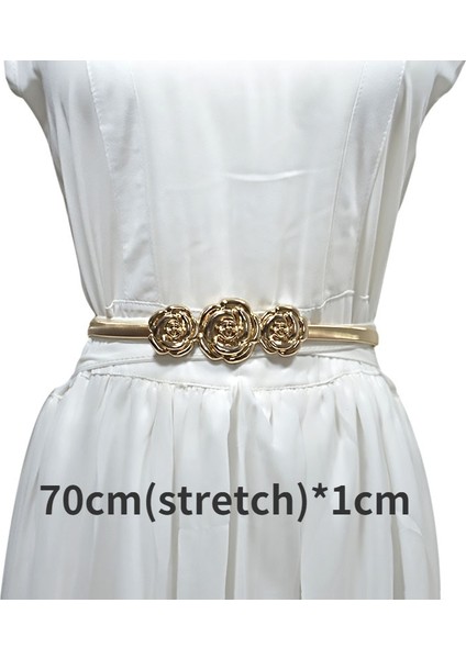 Yeni Benzersiz Altın Toka Esnek Kemer Kadın Moda Ince Metal Kemerler Kadın Kot Elbise Kemer Marka Tasarım 2022 (Yurt Dışından) modelleri