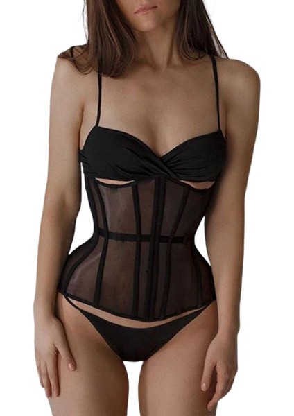 Moda Geniş Bel Kemeri Bayanlar Kadın Örgü Korse Kısa Bel Kemerleri Elastik Korse Bodycon Waspie Kemerler Giyim Aksesuarları (Yurt Dışından)