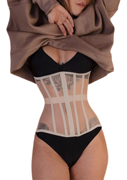 Moda Geniş Bel Kemeri Bayanlar Kadın Örgü Korse Kısa Bel Kemerleri Elastik Korse Bodycon Waspie Kemerler Giyim Aksesuarları (Yurt Dışından) indirimleri