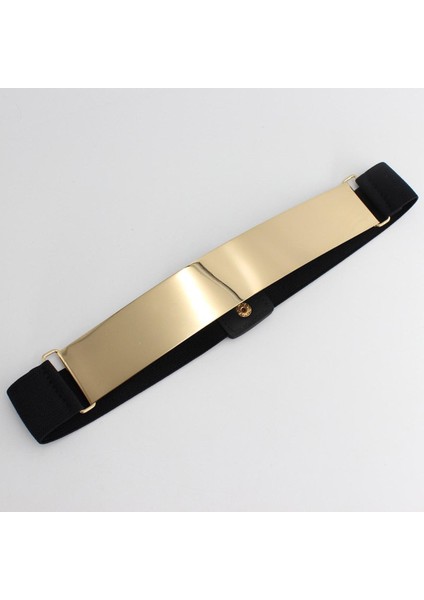 Elastik Altın Zincir Kemer Kadın Bel Kot Kemerler Kadınlar Için Streç Kuşak Gümüş Metal Kemer Cinturon Mujer Geniş (Yurt Dışından)