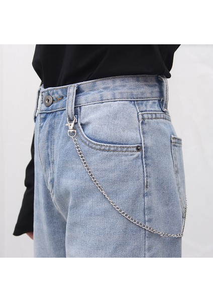 Punk Pantolon Zinciri Anahtarlık Kadın Pantolon Zincirleri Çok Katmanlı Kemer Bel Anahtarlıklar Kaya Kanca Takı Aksesuarları (Yurt Dışından) fiyatları