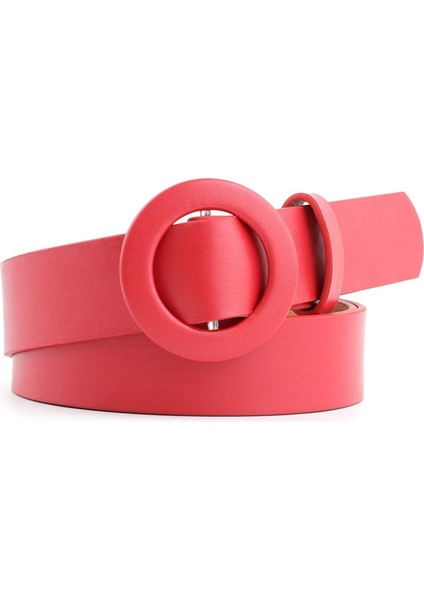 Raınıe Sean Yuvarlak Tokalı Kemerler Kadınlar Için Hiçbir Delik Katı Kırmızı Pembe Bayanlar Bel Kemerleri Yüksek Moda Kadın Giyim Aksesuarları (Yurt Dışından) fiyatları
