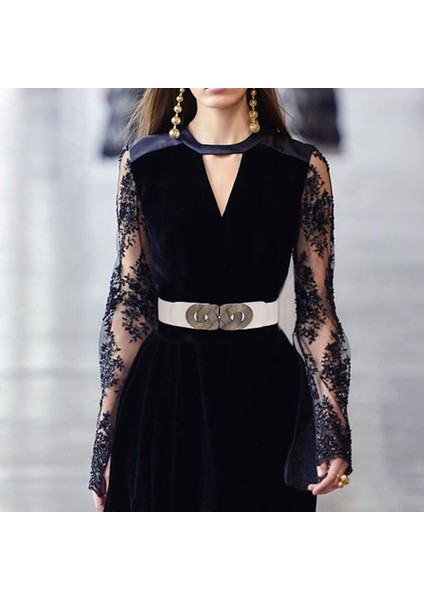 Kadınlar Geniş Esnek Kemer Elastik Kemer Vintage Alaşım Toka Bel Kemeri Elbise Ceket Giyim Süslemeleri Moda Kuşak (Yurt Dışından) fiyatları