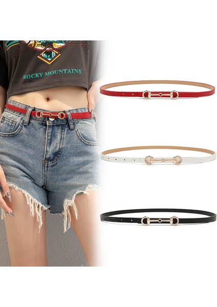 Yeni Horsebit Altın Tokalı Kemer Kadın Moda Ince Pu Kemerler Kadın Kot Elbise Marka Tasarım Kemer 2021 (Yurt Dışından) modelleri