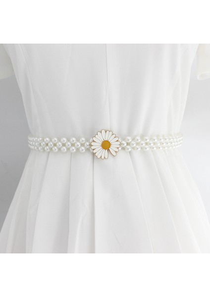 Kadın Zarif Yapay Elmas Inci Elastik Kemer / Metal Tokalı Elastik Bel Zincir Kemer (Yurt Dışından) fiyatları