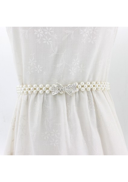 Kadın Zarif Yapay Elmas Inci Elastik Kemer / Metal Tokalı Elastik Bel Zincir Kemer (Yurt Dışından) fırsatları