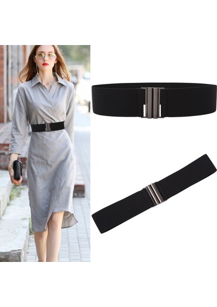 Lüks Moda Marka Yeni Sıcak Kemerler Elastik Geniş Kadın Kemer Kemer Kadın Siyah Beyaz Elbise Dekorasyon Askısı (Yurt Dışından) fiyatları