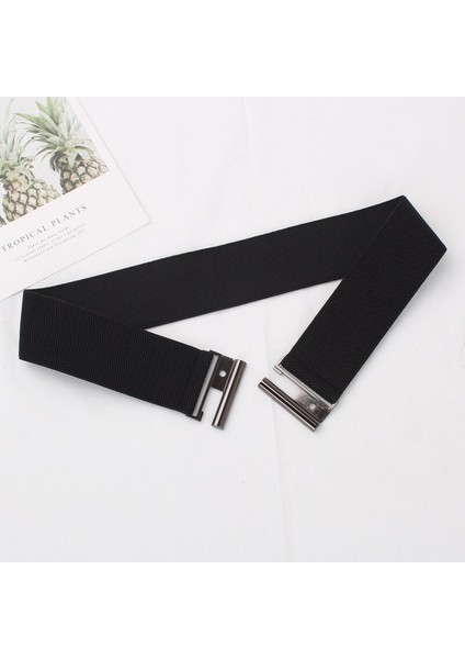 Lüks Moda Marka Yeni Sıcak Kemerler Elastik Geniş Kadın Kemer Kemer Kadın Siyah Beyaz Elbise Dekorasyon Askısı (Yurt Dışından) fırsatları