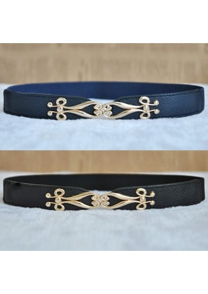 Lookloland Kadın Kemerler Moda Ince Çiçek Altın Metal Toka Elastik Streç Korse Bel Kemeri Elbise Kot Vahşi Kemer Aksesuarları (Yurt Dışından) fırsatları