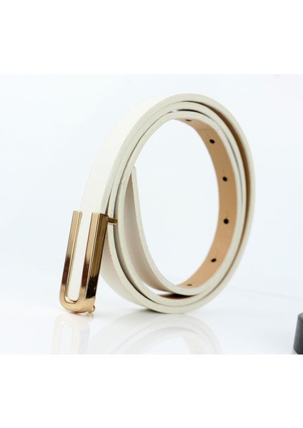 Yeni Moda Kişilik Metal Toka Kadın Pu Ince Kemer Tasarımcısı Tüm Maç Bayanlar Pantolon Elbise Dekorasyon Kemer (Yurt Dışından)