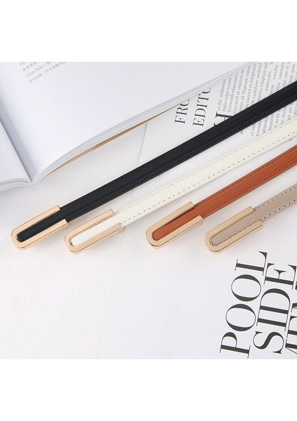 Yeni Moda Kişilik Metal Toka Kadın Pu Ince Kemer Tasarımcısı Tüm Maç Bayanlar Pantolon Elbise Dekorasyon Kemer (Yurt Dışından) modelleri