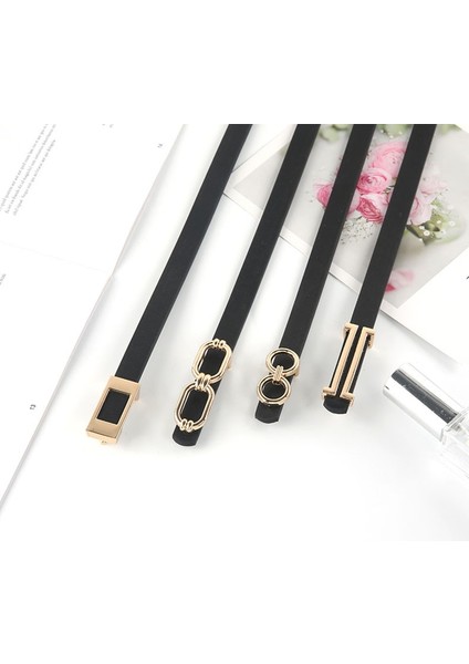 Yeni Moda Kişilik Metal Toka Kadın Pu Ince Kemer Tasarımcısı Tüm Maç Bayanlar Pantolon Elbise Dekorasyon Kemer (Yurt Dışından) fırsatları