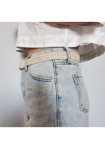 110 cm Elastik Beyaz Kemer Kadın Rahat Kanvas Tüm Maç Kemer Bayanlar Örme Toka Korse Kemerler (Yurt Dışından) modelleri