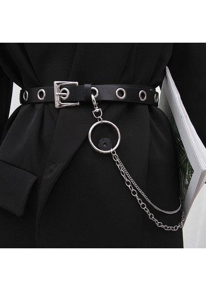 Kadın Kemer Pu Deri Yeni Punk Tarzı Moda Pin Toka Kot Dekoratif Kemer Zinciri Lüks Marka Kemerler Kadınlar Için Punk Zincir Kemer (Yurt Dışından) modelleri